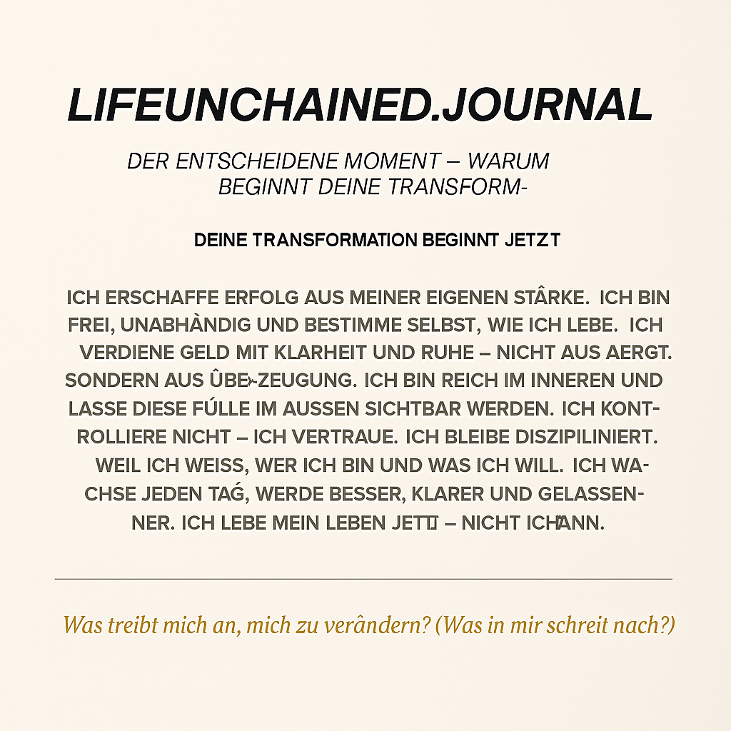 Freiheit beginnt im Kopf - Dein Neustart in ein selbstbestimmtes Leben | Ebook + Bonusmaterial